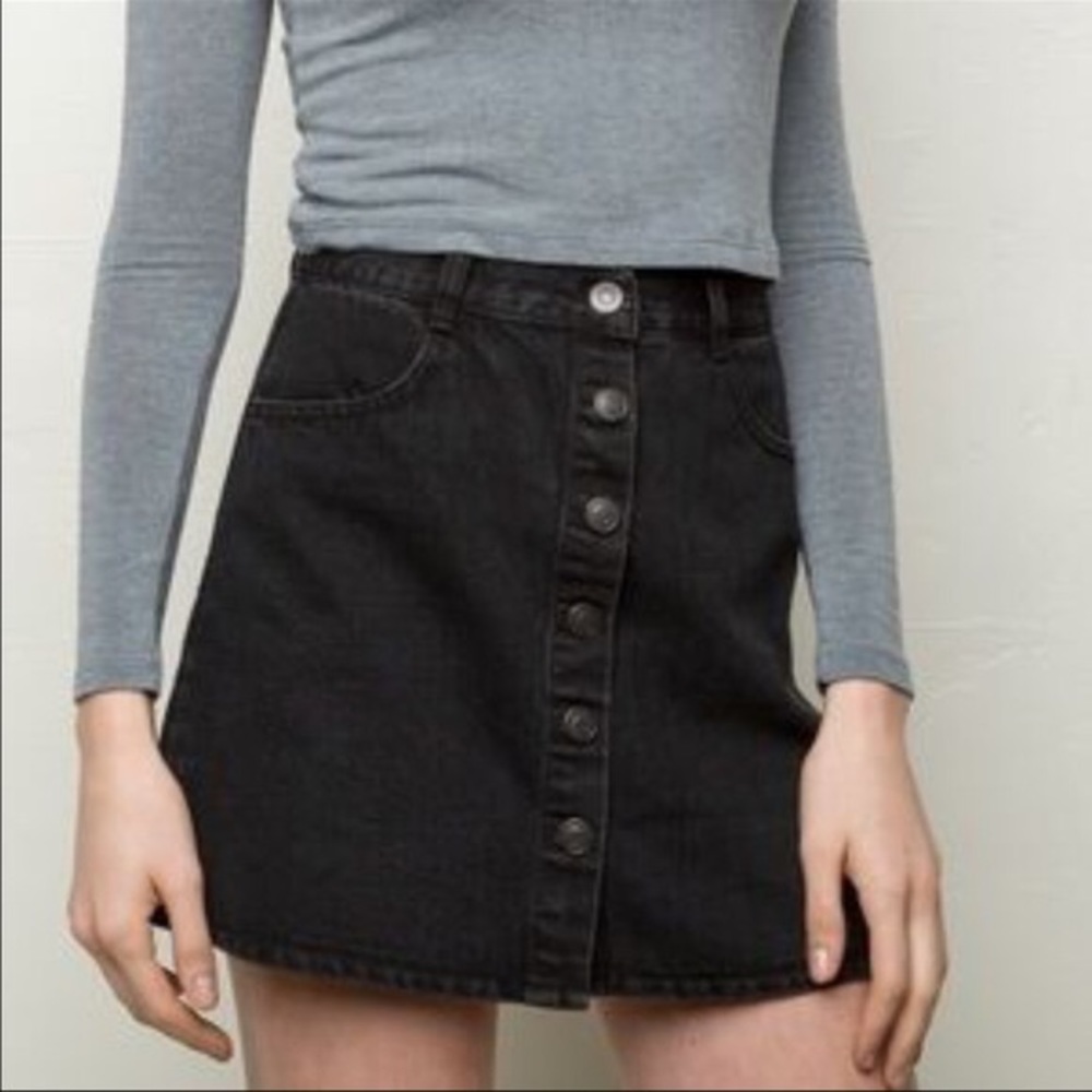 Brandy Melville Button Down Jean Skirt